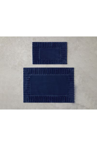 English Home Σετ πατάκι μπάνιου Pearly Cotton Navy Blue