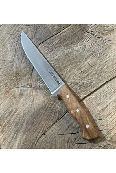 AND CEVİZ SAPLI KASAP BIÇAK DÖVME ÇELİK MUTFAK BIÇAĞI KARBON ÇELİK BIÇAK