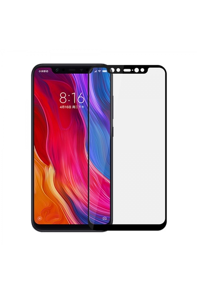 Nettech Xiaomi Mi 8 Uyumlu Tam Kaplayan 5d Glas Full Cam Koruyucu - Siyah