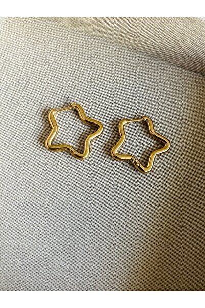 Hoop jewelery أقراط نجمة من الفولاذ