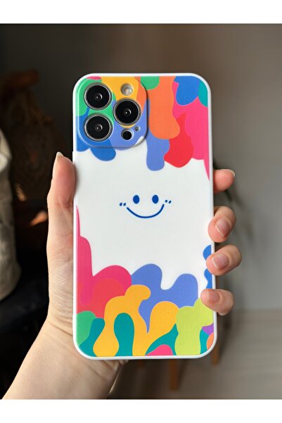 Go Aksesuar Iphone 13 Promax Kamera Korumalı Içi Kadife Lansman Baskılı Kılıf