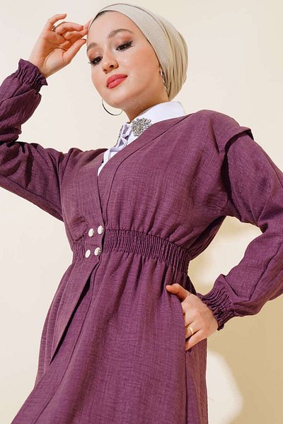 VOLT CLOTHİNG قبعة نسائية بأزرار كبس على الخصر