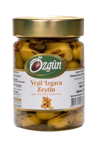 ÖZGÜN ZEYTİN & ZEYTİNYAĞI Izgara Yeşil Zeytin- 350 ml Cam Kav.