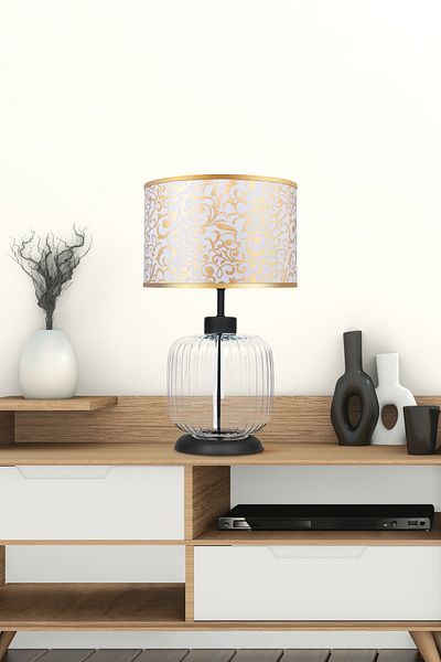 MINIMAL ETICARET VE BILGI TEKNOLOJILERI Intense Transparent Black Glass Lampshade