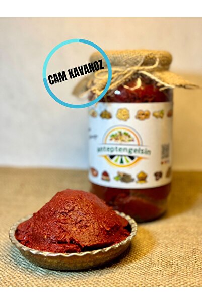 Antepten Gelsin Yeni Mahsul Güneş Kurusu Karışık Salça - Cam Kavanoz- (DOMATES,ACI BİBER,TATLI BİBER) 650 gr