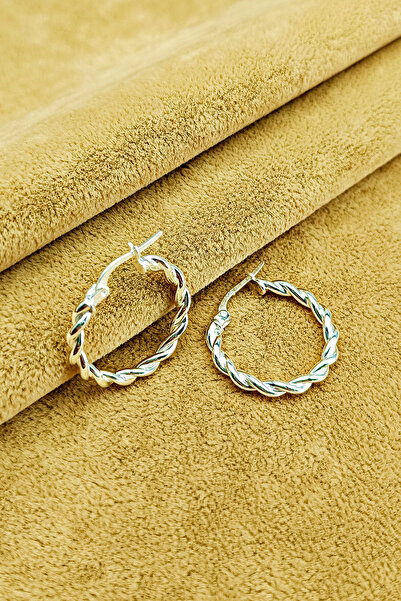 Güzel Gümüşçülük 925 Ayar Gümüş Rodyum Kaplama Kalem İşçilikli Burgulu Sarmal...