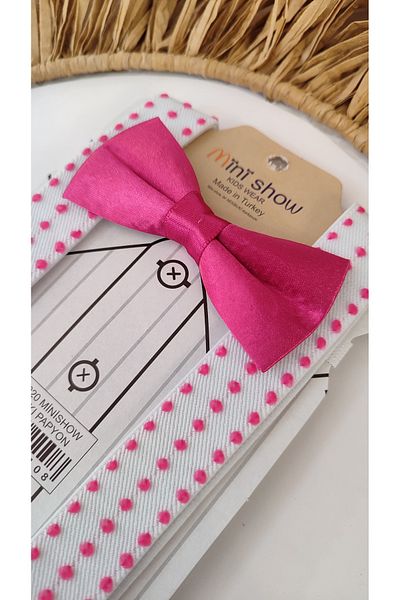 Monkabox Fuchsia Bow Tie Strap Bow Tie Set