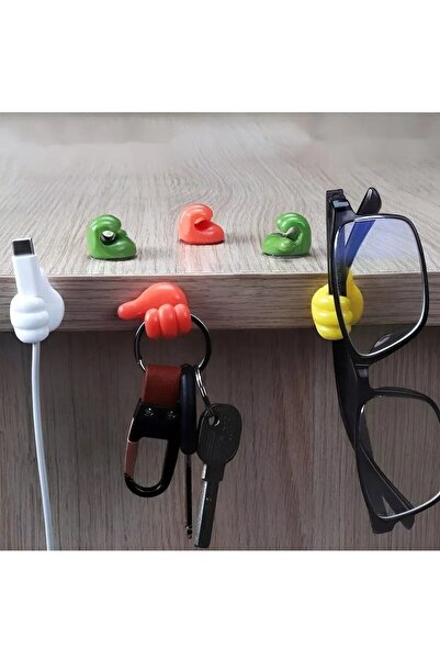 HB LİFE Yapışkanlı Baş Parmak Kablo Düzenleyici 10 adet Kablo Tutucu Diş Fırçası Anahtarlık Havlu Askısı