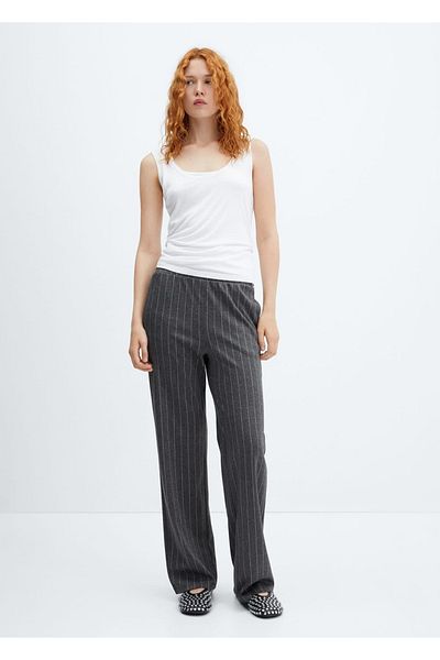 MANGO Woman Thin Striped Knitwear Pants