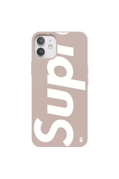 Casen حافظة هاتف من السيليكون بتصميم SUP باللون الوردي الفاتح لهاتف iPhone 12