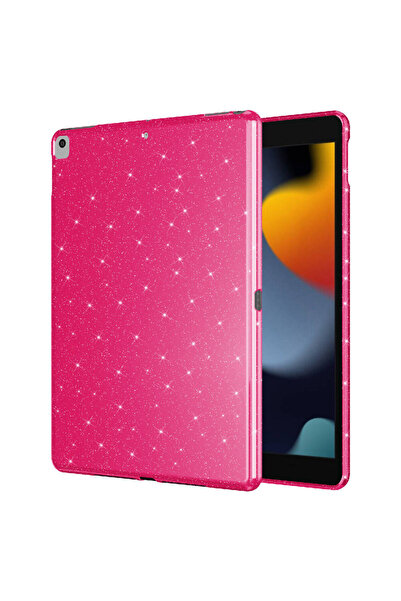 m.tk moveteck İpad 7.8.9. Nesil 10.2  inç Kılıf Simli Yumuşak Şeffaf Silikon ...