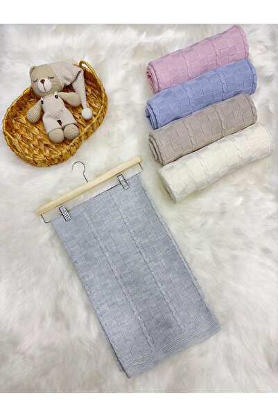 Home LITTLE LAND FINE HAIR BRAIDED KNITWEAR BABY BLANKET