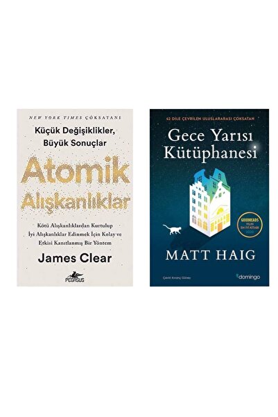 Domingo Yayınevi Atomik Alışkanlıklar James Clear - Gece Yarısı Kütüphanesi - Matt Haig
