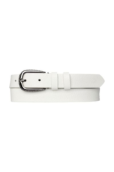 GoDeri 100% piele naturală nichel cataramă alb lapte curea subțire pentru femei, 3 cm=3cm-kdn-30