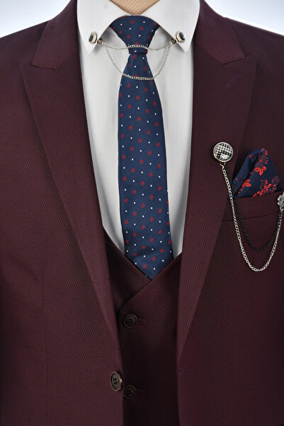 DeepSEA Чоловічий костюм Murdum Slim Fit на одному ґудзику з 3 частин 2301500