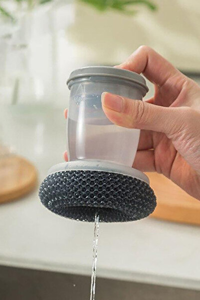 TechnoStation Soap Dispenser Kitchen Brush Sıvı Deterjan Hazneli Bulaşık Fırçası Ve Stand