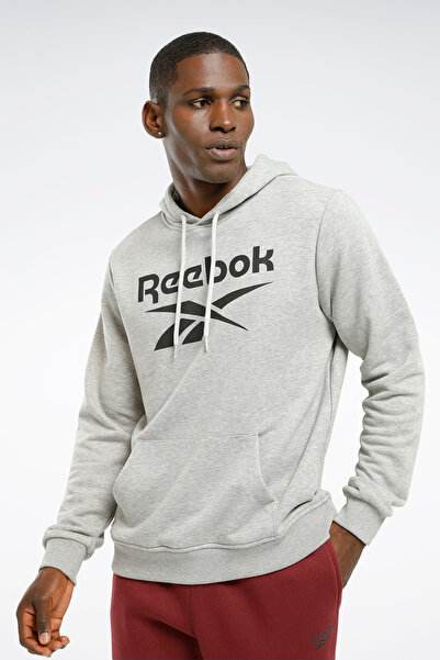 Reebok سويت شيرت RI FT بشعار كبير OTH GRI MELANJ Erkek