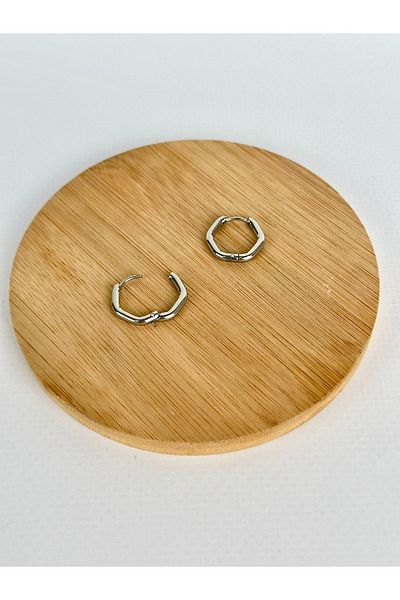 MAZEN Surgical Steel Pentagonal Hypo-Allergic Earrings Non-Tarnish Earrings