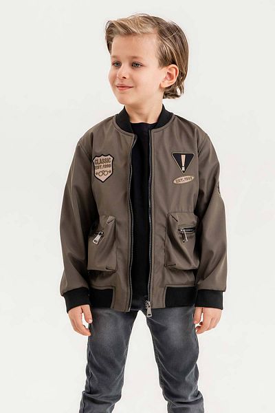 Gold Class Kidswear Водоустойчиво момчешко яке с подплата с цип и джобове за балони