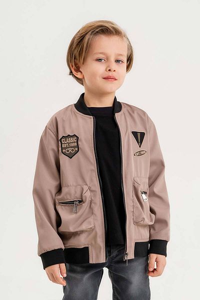 Gold Class Kidswear Водоустойчиво момчешко яке с подплата с цип и джобове за балони