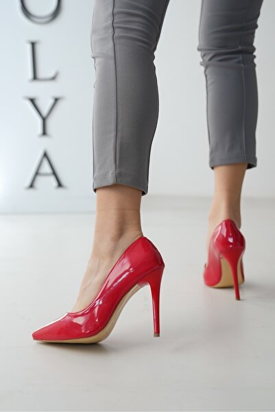 DİVOLYA Oli Red Patent Leather (11 cm Heels) Daily Use Stiletto