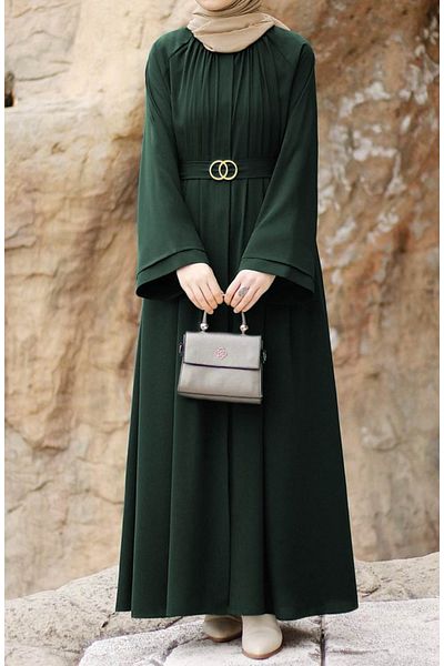 suhneva Dilşah Abaya Ferace Green