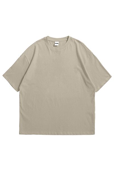 DWN WEAR Μπλουζάκι Basic Oversize Plain Crew με κοντό μανίκι