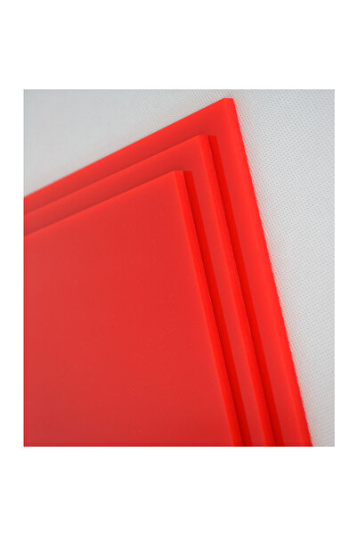 Hakel 4.6mm Kırmızı Pleksi Levha Pleksi Akrilik Kırmızı Mika Levha 15 x 30cm
