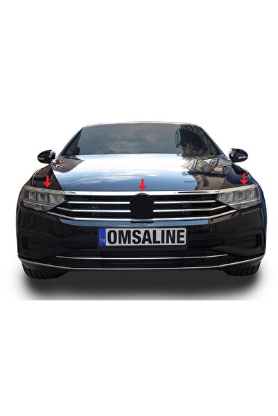 Omsa VW Passat B8.5 Krom Far Üstü Çıta 3 Parça 2019 ve Sonrası