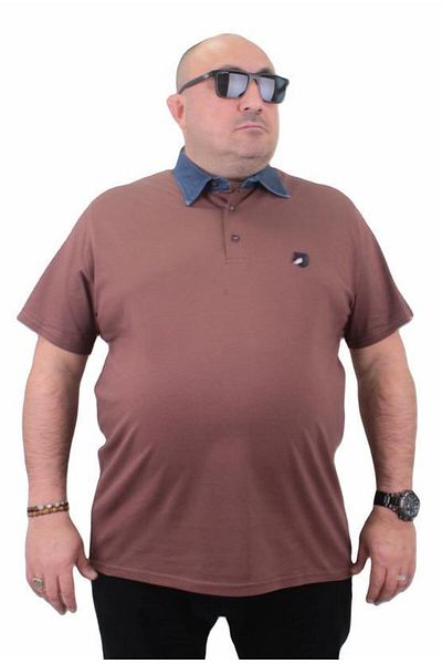 Starbattal Μπλουζάκι Polo Denim με γιακά μεγάλου μεγέθους 23420 TABA