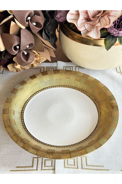 MD MİMOZA DEKOR Stella Yuvarlak Servis Tabağı