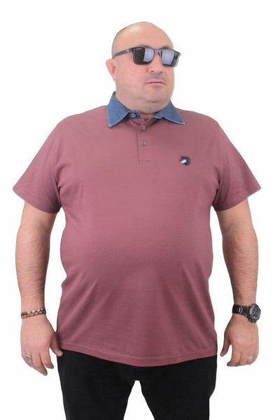 Starbattal Μπλουζάκι Polo Denim με γιακά μεγάλου μεγέθους 23420 Μωβ