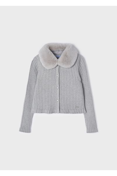 MAYORAL Girl's Gray Cardigan Knitted
