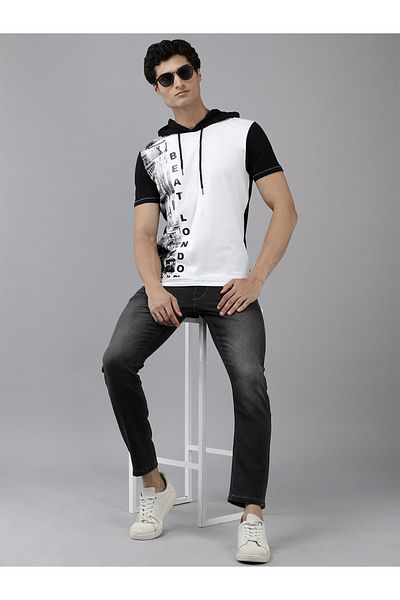 Forneus Tricou cu glugă cu mânecă scurtă, 100% bumbac, New Season Beat London
