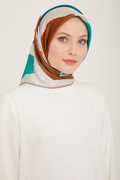 Armine Μεταξωτό Φουλάρι ARMINE 9125D - Τσίλι