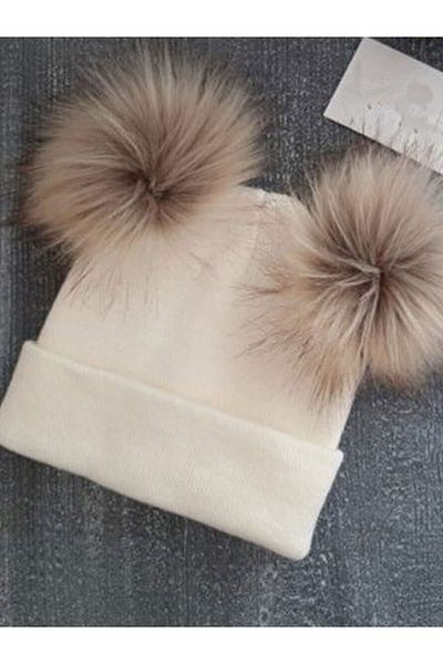 LİNOTTİ GIRL'S DOUBLE POMPON BEANIE