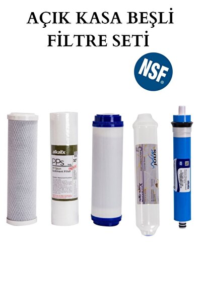 water jobs Açık Kasa Su Arıtma Cihazı Beşli Filtre Seti / Nsf Sertifikalı