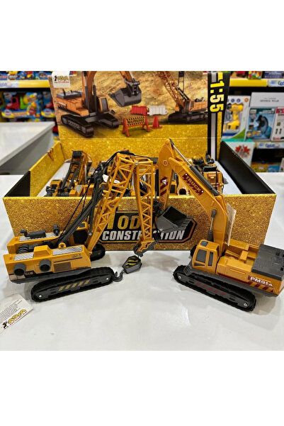 Asya Oyuncak İş Makinesi Vinç-Ekskavatör 2 ADET