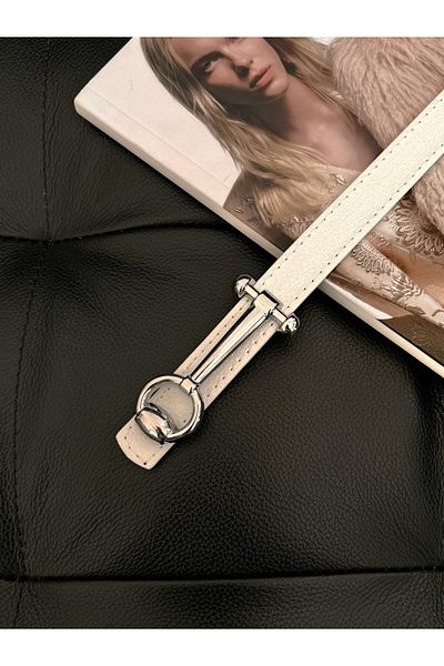 Fiori Curea de damă subțire cu cataramă lungă de design, centură de palton, centură de cămașă, centură de rochie