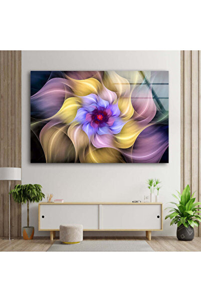 myphotostation Cvjetna apstraktna slika na stenu od kaljenog stakla