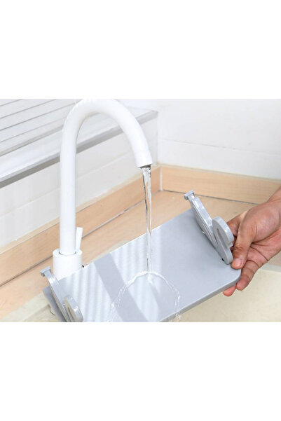 Genel Markalar Kuğu Model Kendinden Yapışkanlı Banyo Rafı Tarz Baharatlık Rafı Organizer Düzenleyici 1 Adet