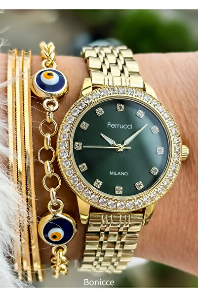 Ferrucci Ferucci Tasarım Kadın Kol Saati Bileklik Hediyeli