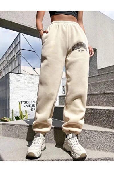 ORLONTEX Γυναικείο μπεζ εμπριμέ Φούτερ California