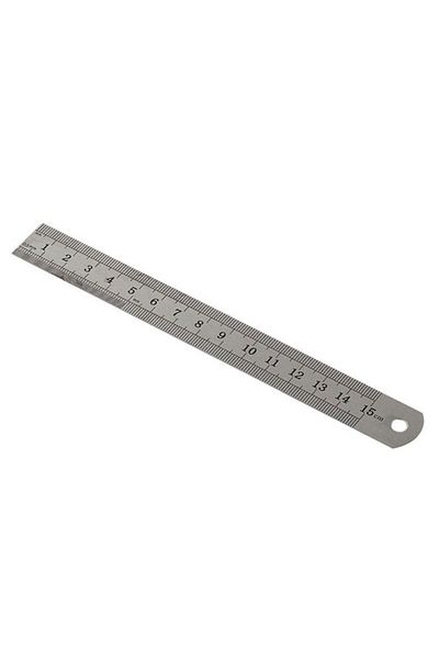 MORFOZ 15 CM STEEL RULE (INCH SCALE)