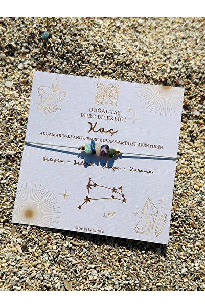 Beril Yamaç Design Studio Aries Zodiac Bracelet Natural Stone Aries Zodiac Br...