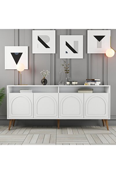 Variant Mobilya Marsilya Konsol - Beyaz / Ceviz