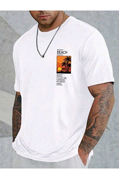 WNWGKN Ανδρικό μπλουζάκι Beach Printed