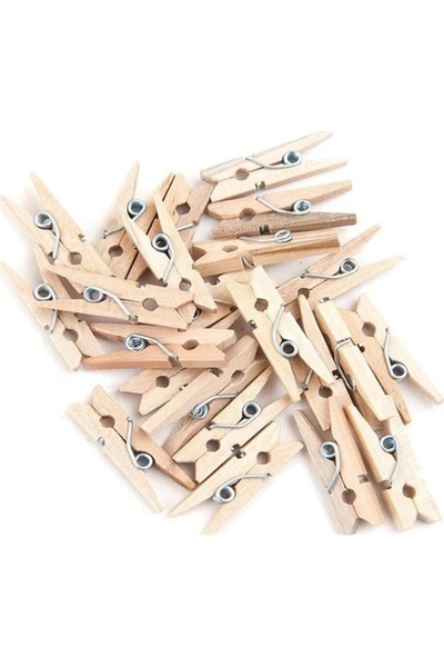 NEALIRSANUCUZ Mandal Ahşap Mini Mandal 20 Adet Küçük Boy 3,5 cm.