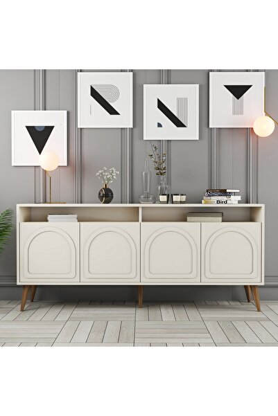 Variant Mobilya Marsilya Konsol - Krem / Ceviz