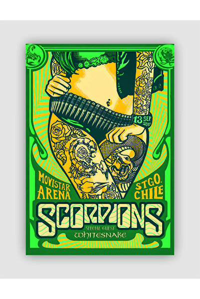 fırsatlar diyarı Scorpions Moyistar Arena Stgo Chile  Rock Müzik Duvar Poster...